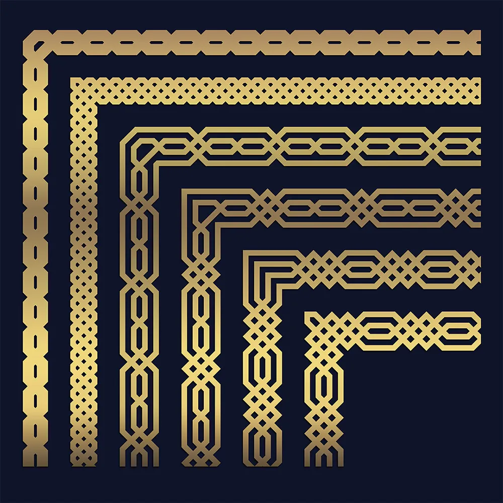 Geometric Interlaced Frames set 1 — SVG DXF AI PNG digital download