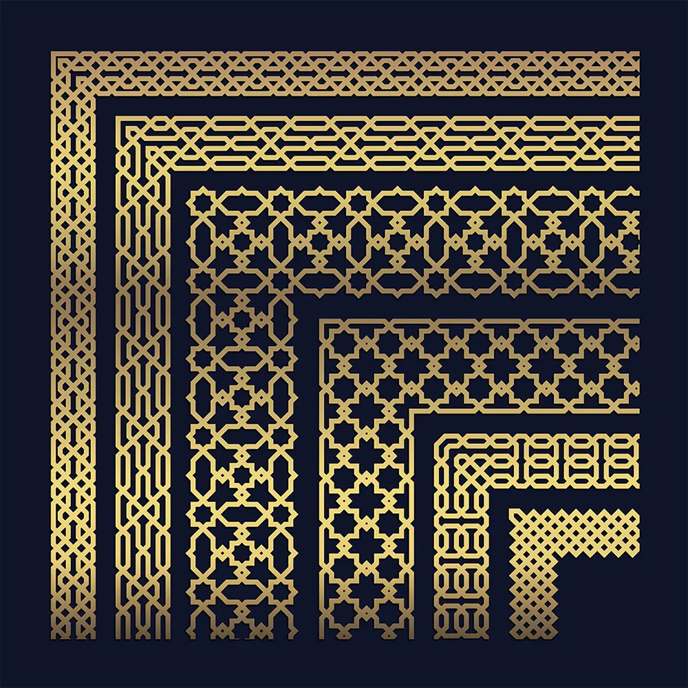 Geometric Interlaced Frames set 3 — SVG DXF AI PNG digital download