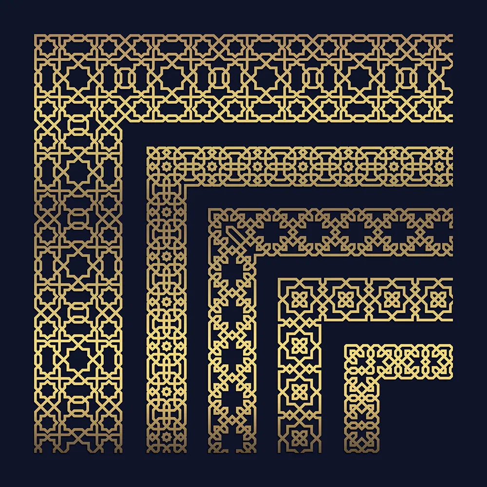 Geometric Interlaced Frames set 4 — SVG DXF AI PNG digital download