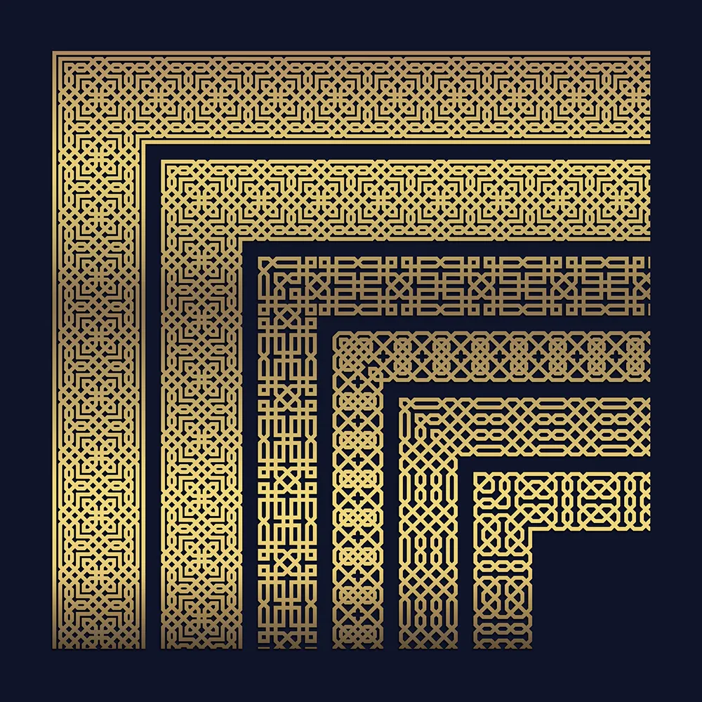 Geometric Interlaced Frames set 5 — SVG DXF AI PNG digital download